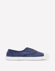 Boden Laceless Canvas Plimsoll - Navy