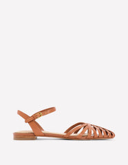 Boden Multi Strap Pointed Sandals - Tan