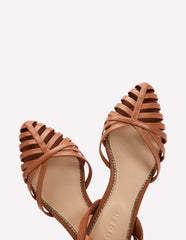 Boden Multi Strap Pointed Sandals - Tan