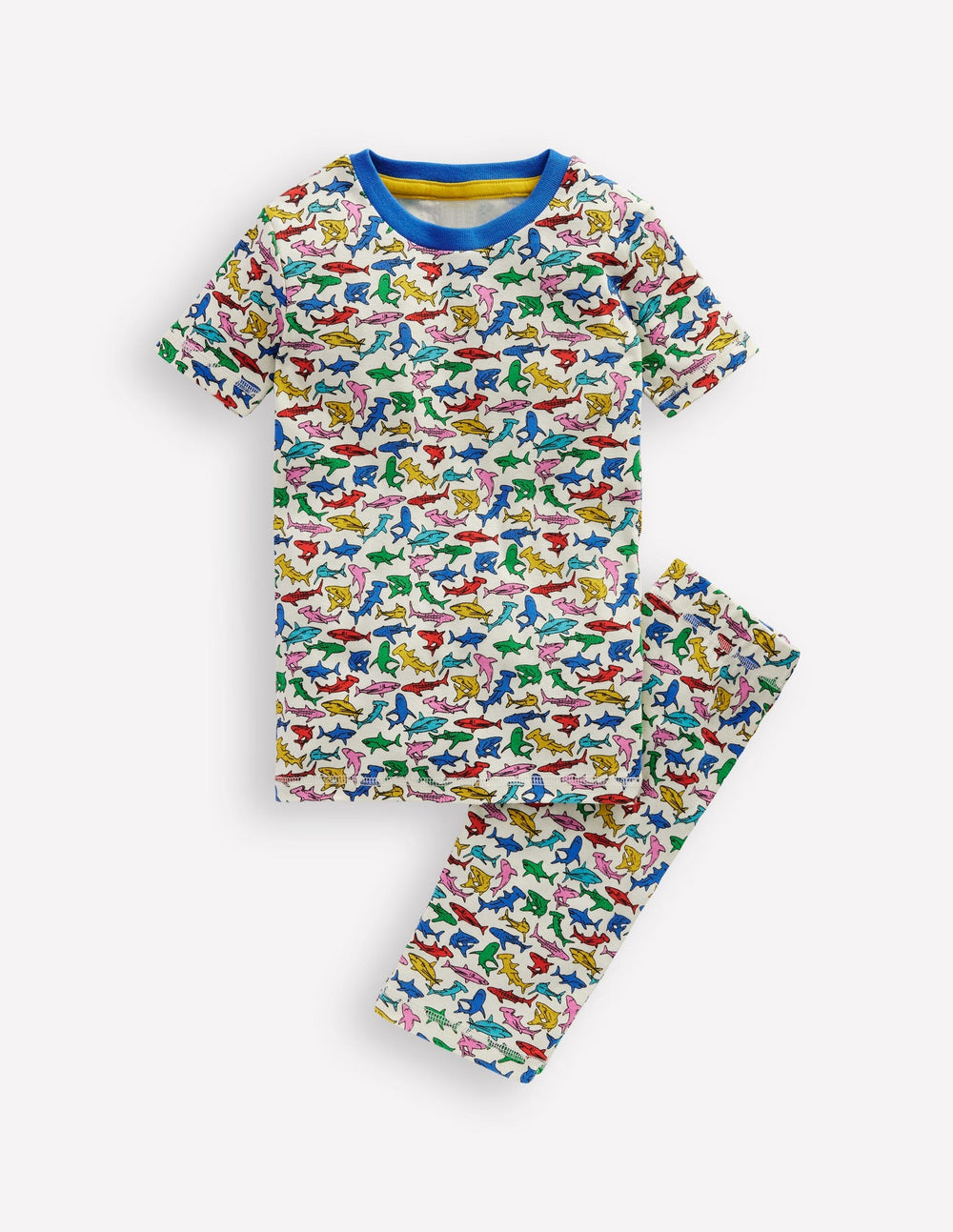 Boden Snug Short John Pajamas - Multi Sharks