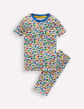 Boden Snug Short John Pajamas - Multi Sharks