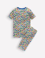 Boden Snug Short John Pajamas - Multi Sharks