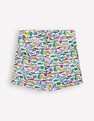 Boden Cotton Linen Shorts - Multi Micro Sharks