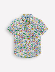 Boden Cotton Linen Shirt - Multi Sharks