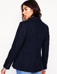 Boden Stamford Linen Blazer - Navyy