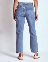 Boden High Rise Rigid Straight Jeans - Light Vintage