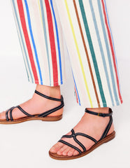 Boden Casual Flat Sandal - Navy