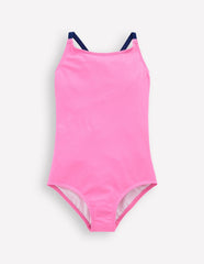 Boden Selena Rainbow Strap Swimsuit - Strawberry Milkshake