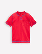 Boden Short Sleeve Rash Vest - Poppy Red
