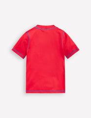 Boden Short Sleeve Rash Vest - Poppy Red