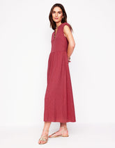 Boden Chloe Jersey Midi Dress - Terracotta Red