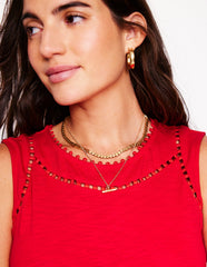 Boden Mila Trim Tiered Jersey Dress - Poppy Red