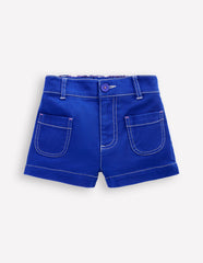 Boden Patch Pocket Shorts - Bright Blue