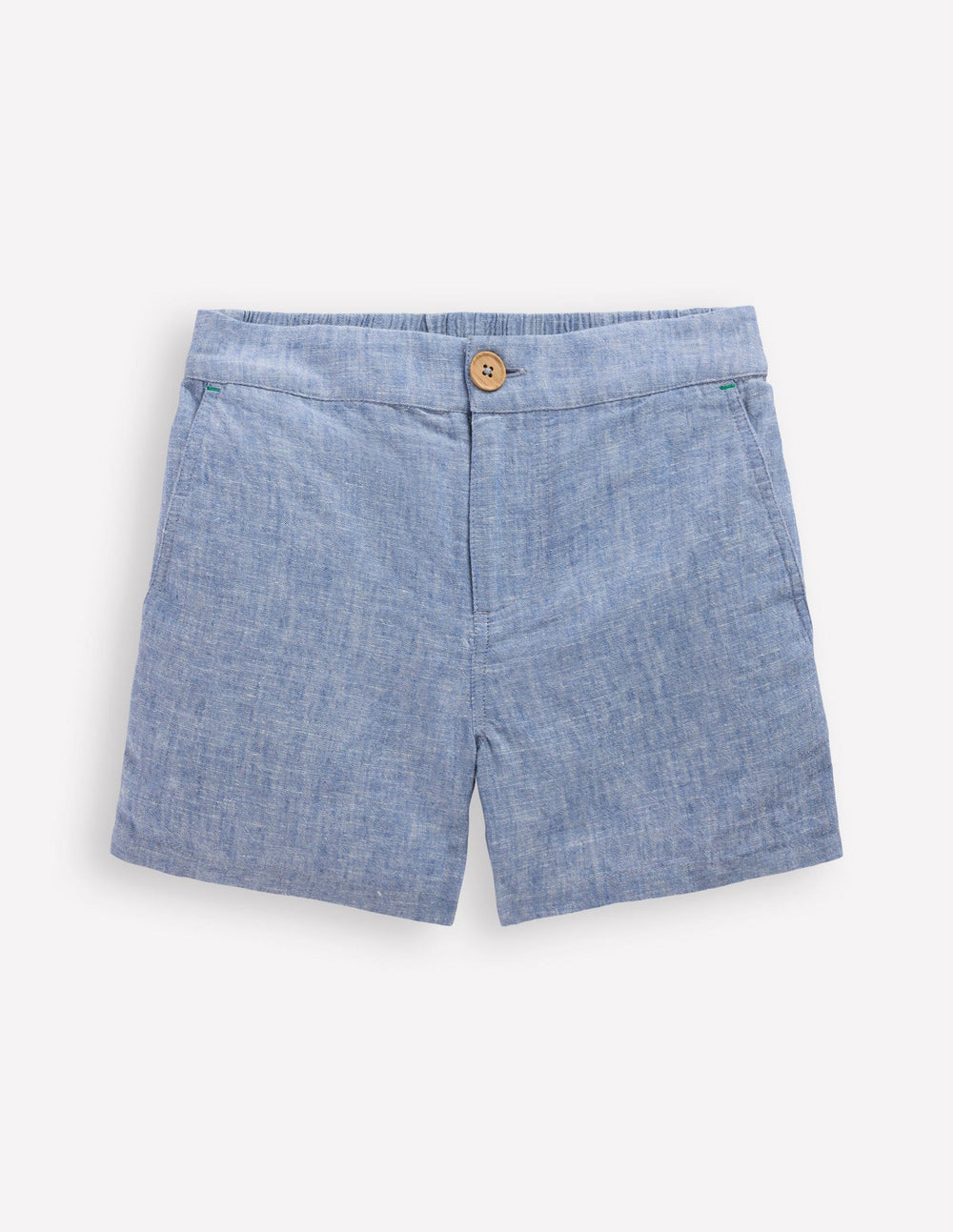 Boden Cotton Linen Shorts - Chambray