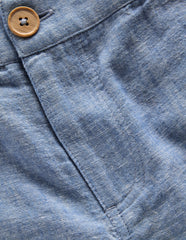 Boden Cotton Linen Shorts - Chambray
