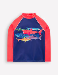 Boden Logo Rash Vest - Riso Shark