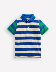 Boden Piqué Polo Shirt - Sapling Green/ Kingfisher Blue