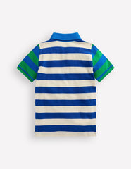 Boden Piqué Polo Shirt - Sapling Green/ Kingfisher Blue
