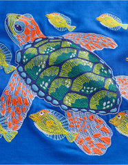 Boden Glow Superstitch T-shirt - Gallery Blue Turtle