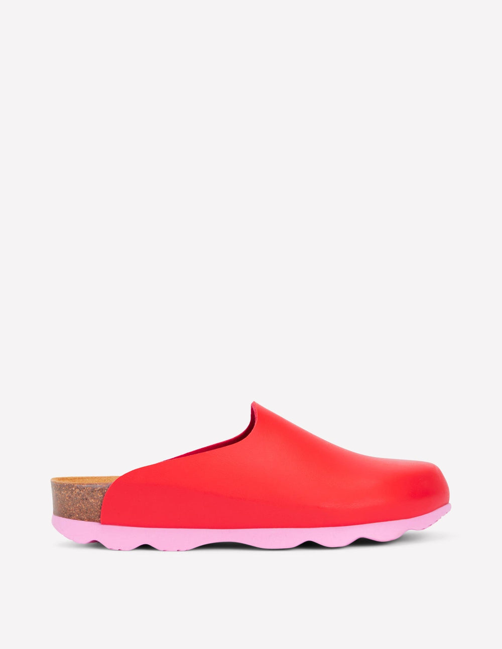 Boden Lyla Colour Block Clogs - Post Box Red/Soft Pink