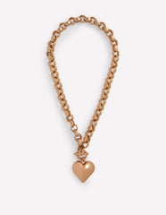 Boden Chunky Heart Necklace - Gold