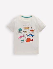 Boden Glow - In - The - Dark T-shirt - Soft Ivory Bio