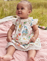 Boden Broderie Ruffle Dress - Coconut Milk Fairies