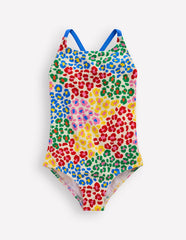 Boden Selena Rainbow Strap Swimsuit - Multi Rainbow Leopard