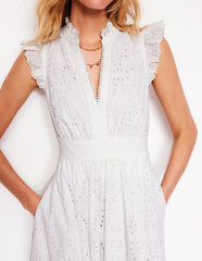 Boden Wren Broderie Midi Dress - Ivory, Broderie