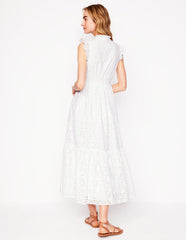 Boden Wren Broderie Midi Dress - Ivory, Broderie