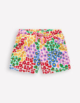 Boden Printed Towelling Short - Multi Rainbow Leopard