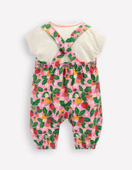Boden Short Sleeve Overalls Set - Strawberry Patch