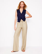 Boden Islington Linen Pants - Oatmeal