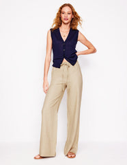 Boden Islington Linen Pants - Oatmeal