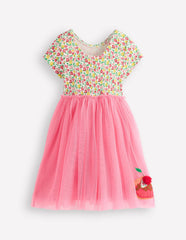 Boden Ami Applique Tulle Dress - Salmon Pink Desserts