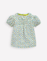 Boden Double Cloth Printed Blouse - Soft Ivory Ditsy Floral