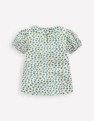 Boden Double Cloth Printed Blouse - Soft Ivory Ditsy Floral