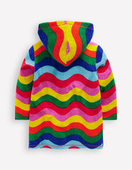 Boden Romie Towelling Zip Throw - On - Multi Wave Stripe