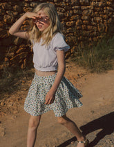 Boden Double Cloth Printed Skirt - Soft Ivory Ditsy Floral