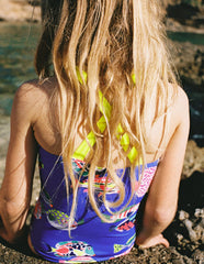 Boden Cross - back Printed Swimsuit - Blue Heron Fish