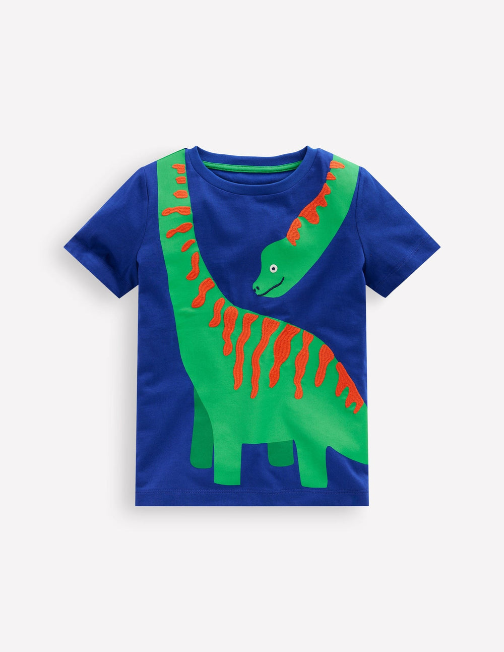 Boden Fun Graphic T-shirt - Bright Blue Dino