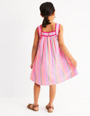 Boden Maribel Strappy Swing Sundress - Pink Multi Stripe