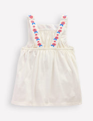 Boden Embroidered Sleeveless Top - Soft Ivory