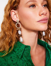 Boden Statement Drop Earrings - Gold/Pearl
