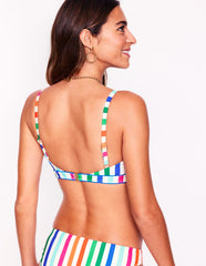 Boden Kasos String V Neck Bikini Top - Multi Stripe