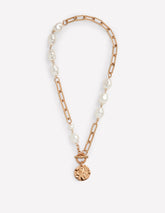 Boden Weathered Faux Pearl Necklace - Gold/Pearl