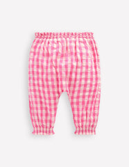 Boden Woven Pants - Pink Rose Gingham