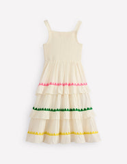 Boden Odette Tiered Woven Sundress - Soft Ivory