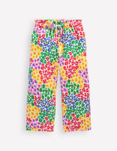 Boden Towelling Pants - Multi Rainbow Leopard