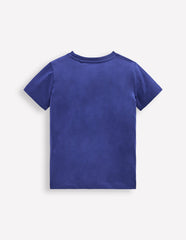 Boden Glow - In - The - Dark T-shirt - Twilight Blue Pirate Ship